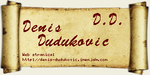 Denis Duduković vizit kartica